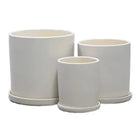TIMOR CYLINDER MATT WHITE PLANTER
