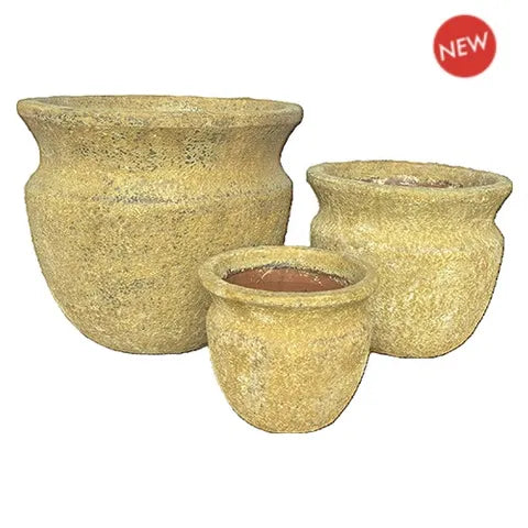 DORADA BELL ANTIQUE YELLOW PLANTER