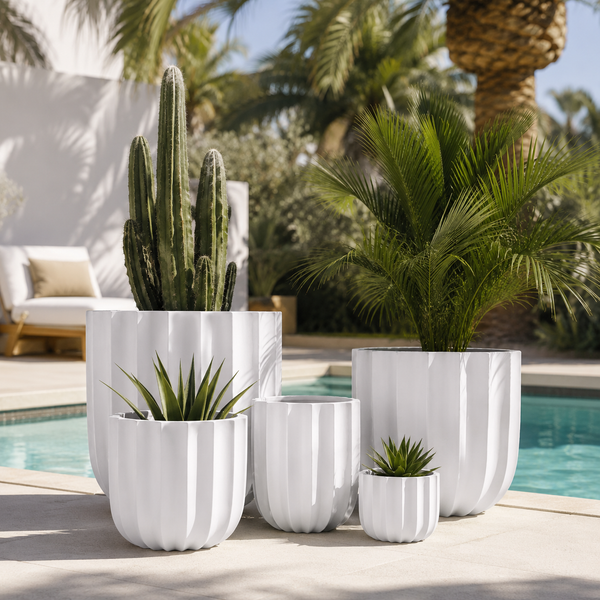 EMERSON WHITE PLANTER POT