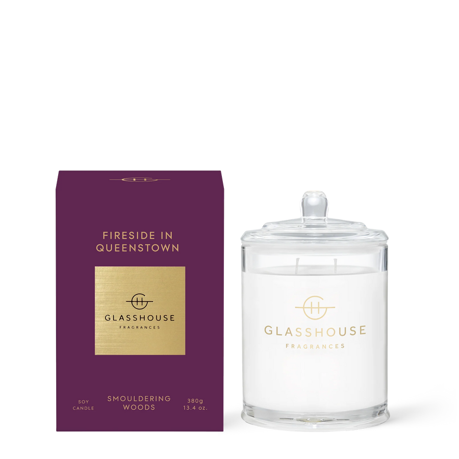 GLASSHOUSE FRAGRANCE 380G CANDLE - FIRESIDE IN QUEENSTOWN Sydney's Plant Market
