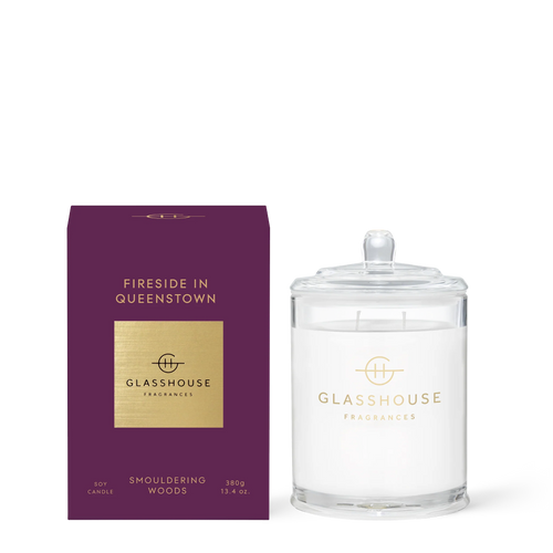 GLASSHOUSE FRAGRANCE 380G CANDLE - FIRESIDE IN QUEENSTOWN Sydney's Plant Market