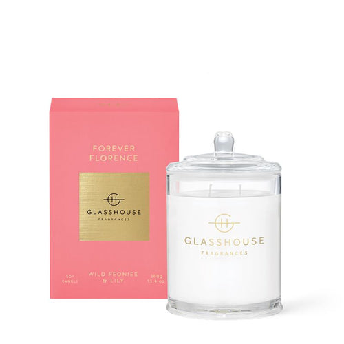 GLASSHOUSE FRAGRANCE CANDLE FOREVER FLORENCE 380G Sydney's Plant Market