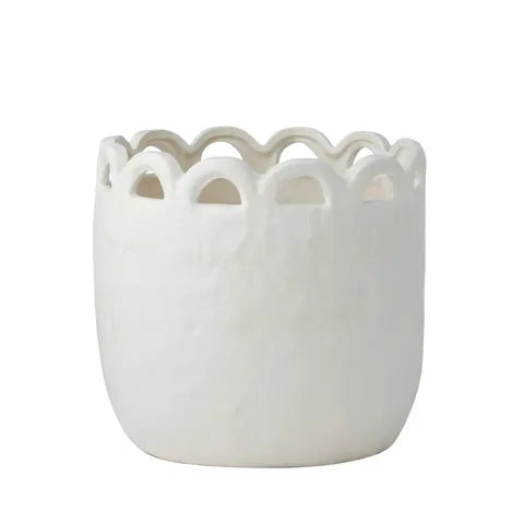 WHITE DIXON CERAMIC POT