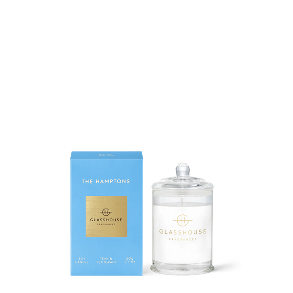 GLASSHOUSE FRAGRANCE 60G CANDLE - THE HAMPTONS Sydney's Plant Market