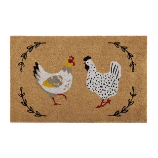 HENRIETTA HEN PVC BACK COIR MAT 50X80CM