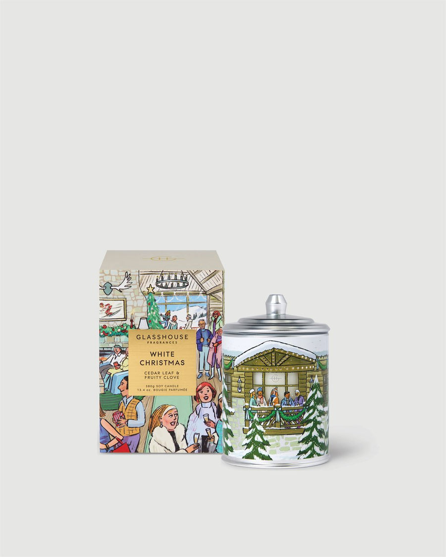 GLASSHOUSE CANDLE 380G - WHITE CHRISTMAS