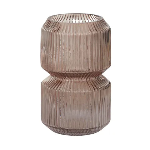 DAPPER GLASS VASE 12X20CM PINK Sydney's Plant Market