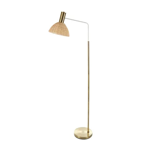 CAMDEN METAL/RATTAN FLOOR LAMP 52X157CM Sydney's Plant Market