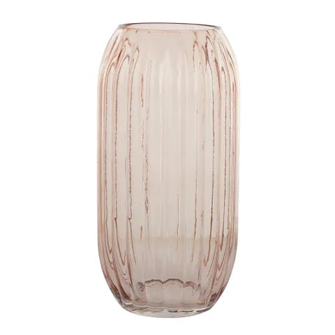 LONNIE GLASS VASE 15X30CM ROSE Sydney's Plant Market