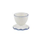 GRANADA CERAMIC EGG CUP BLUE & WHITE Sydney's Plant Market