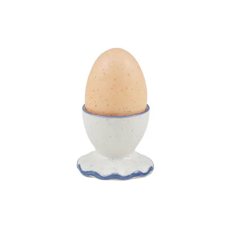 GRANADA CERAMIC EGG CUP BLUE & WHITE Sydney's Plant Market