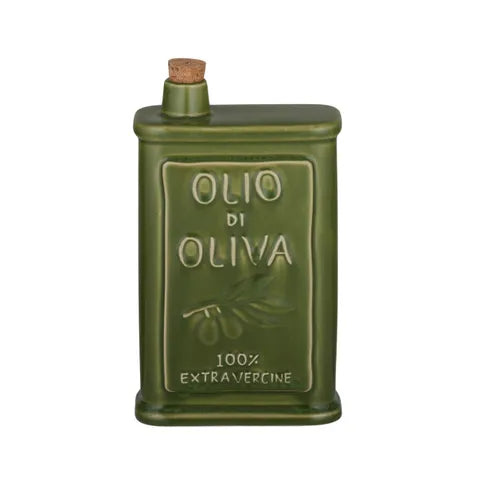 OLIO CERAMIC OIL BOTTLE 12X6X22CM GREEN