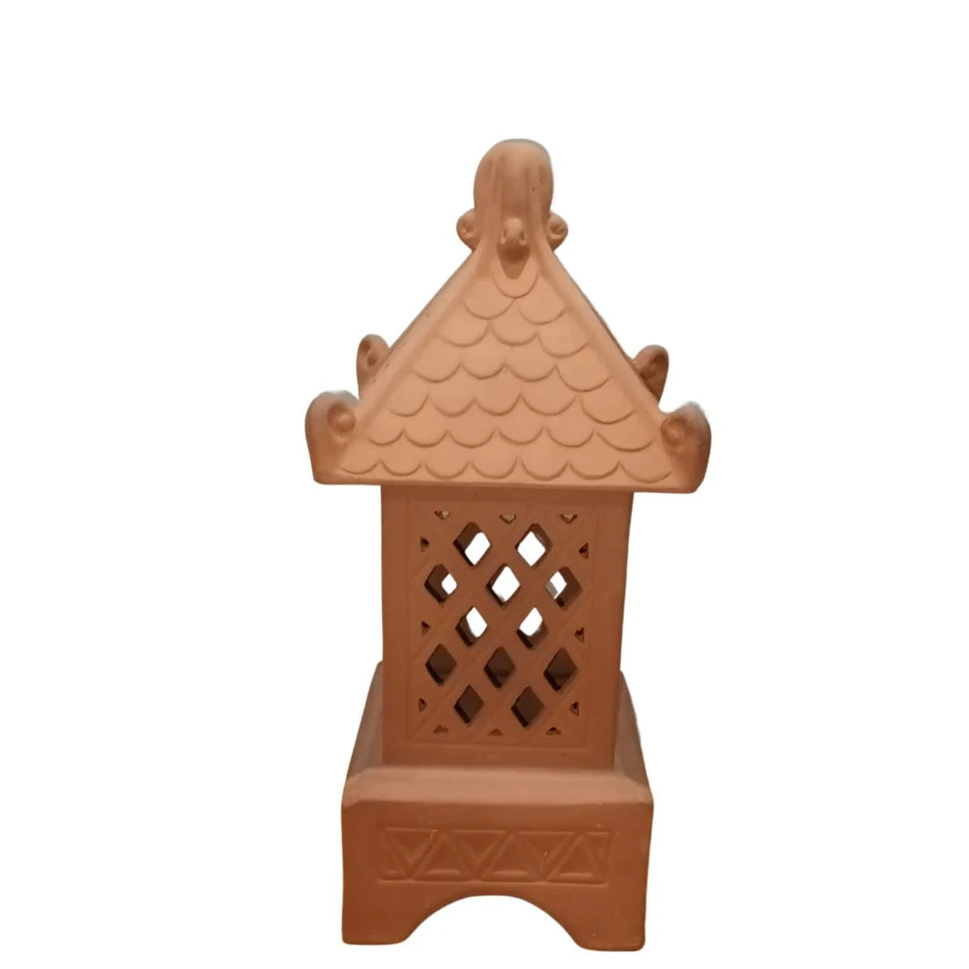 TERRACOTTA LANTERN SQUARE 43CM