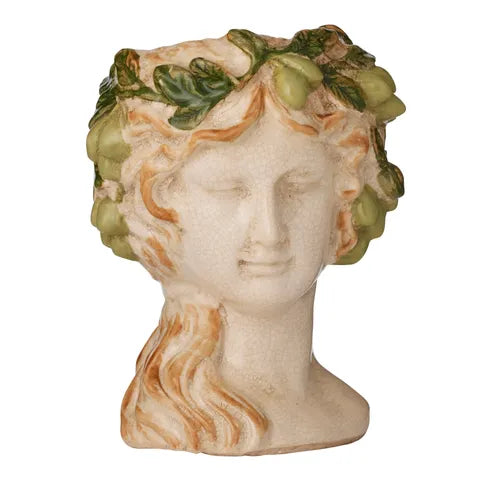 MARISA CERAMIC POT 18.5X20.5X17CM OLIVE