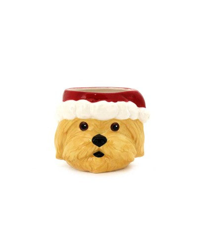 PLANTER XMAS MALTESE DOG