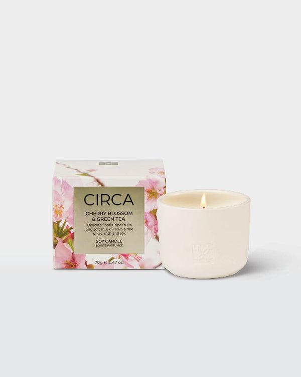 CIRCA 70G CANDLE - MOTHERS DAY- CHERRY BLOSSOM & GREEN TEA