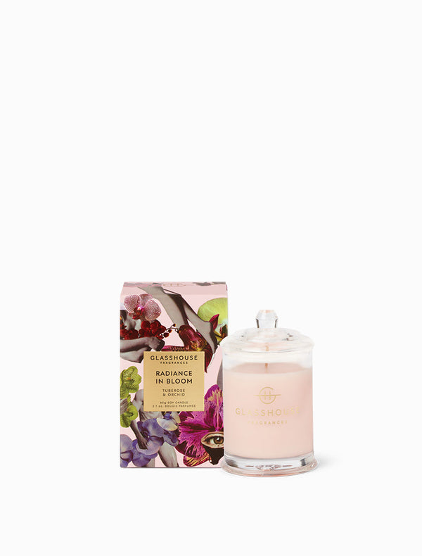 GLASSHOUSE FRAGRANCE 60G CANDLE -MOTHERS DAY- RADIANCE IN BLOOM