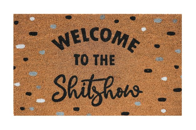 Welcome to the Shitshow Doormat Black