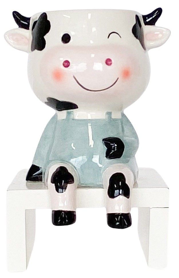 SITTING COW PLANTER POT