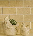FABLE CHICKEN ORNAMENT BISQUE 16CM