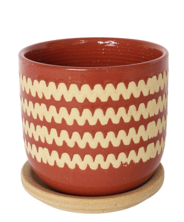 ONYX PLANTER WITH SAUCER