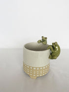 FROG POT HANGER GREEN 8CM