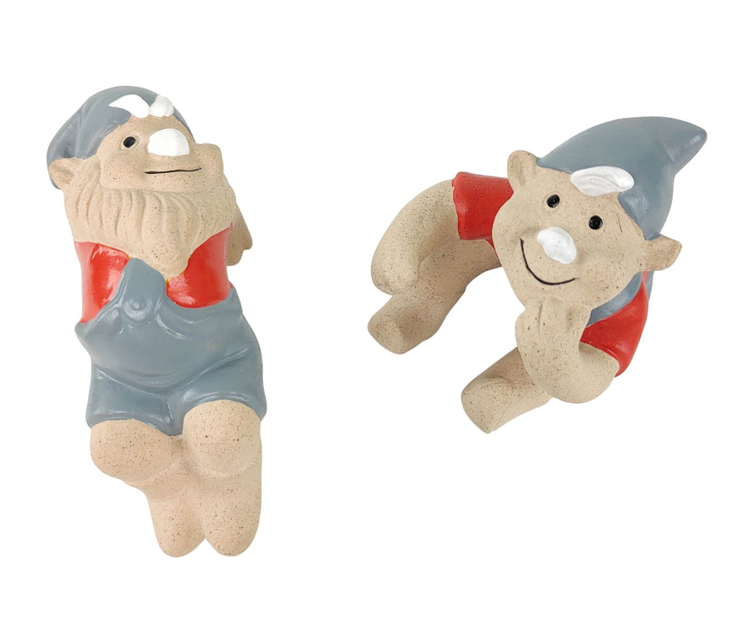 RED & BLUE GNOME POT HANGER