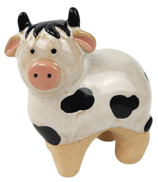 Cow Pot Hanger Sand & Black 8cm H8x7x5cm Sydney's Plant Market