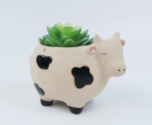 Load image into Gallery viewer, Cow Planter Sand Black
