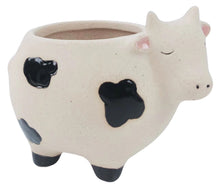 Load image into Gallery viewer, Cow Planter Sand Black
