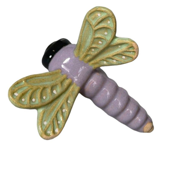 DRAGONFLY POT HANGER GREEN 10CM
