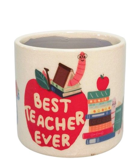 BOOKWORM BEST TEACHER PLANTER