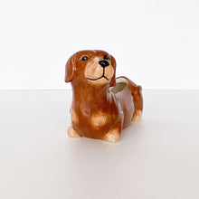 Load image into Gallery viewer, CUTE DACHSHUND PLANTER BROWN 20CM
