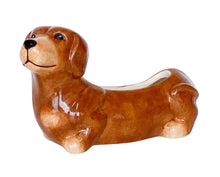 Load image into Gallery viewer, CUTE DACHSHUND PLANTER BROWN 20CM

