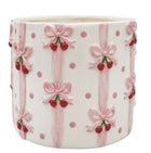 PINK CHERRY BOW PLANTER