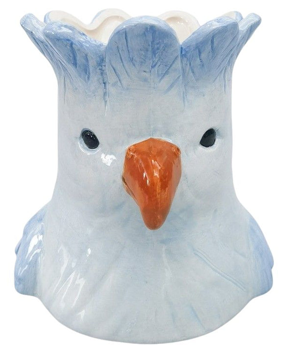PERDY PARROT PLANTER BLUE 13CM