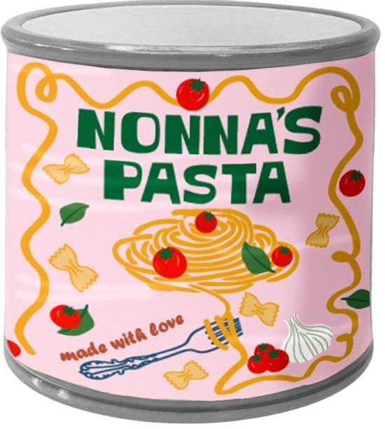 NONNA'S PASTA CAN PLANTER PINK 12CM