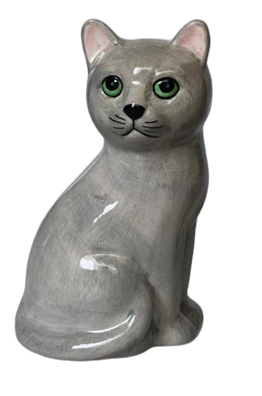 CAPPY CAT POT GREY 12CM