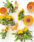 HIGHLAND SUNFLOWER COW PLANTER YELLOW