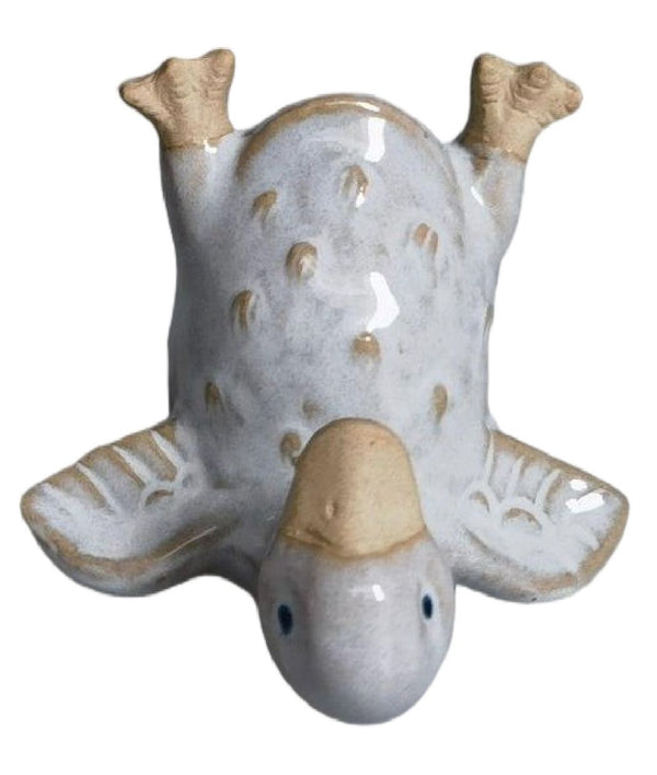 DUCK HANDSTAND POT HANGER WHITE