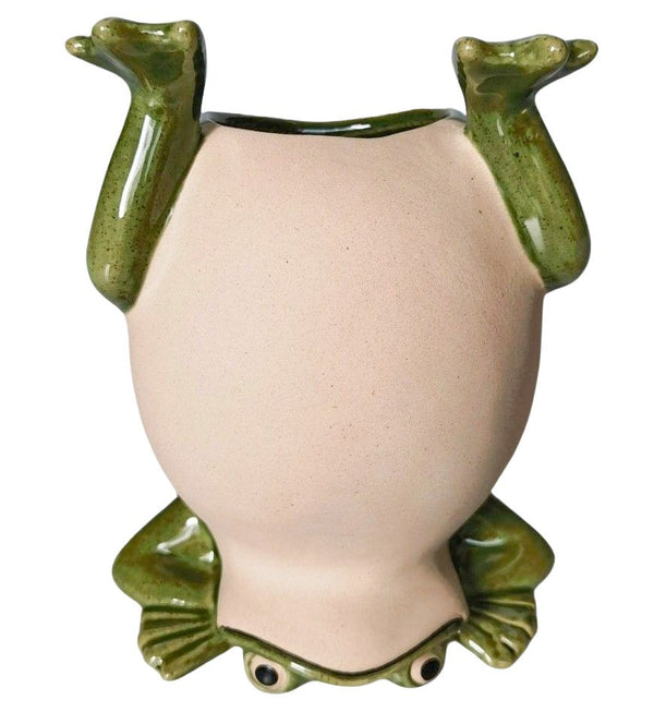 FROG HANDSTAND PLANTER POT