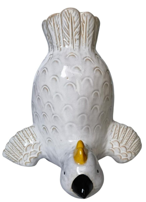 COCKATOO HANDSTAND POT WHITE