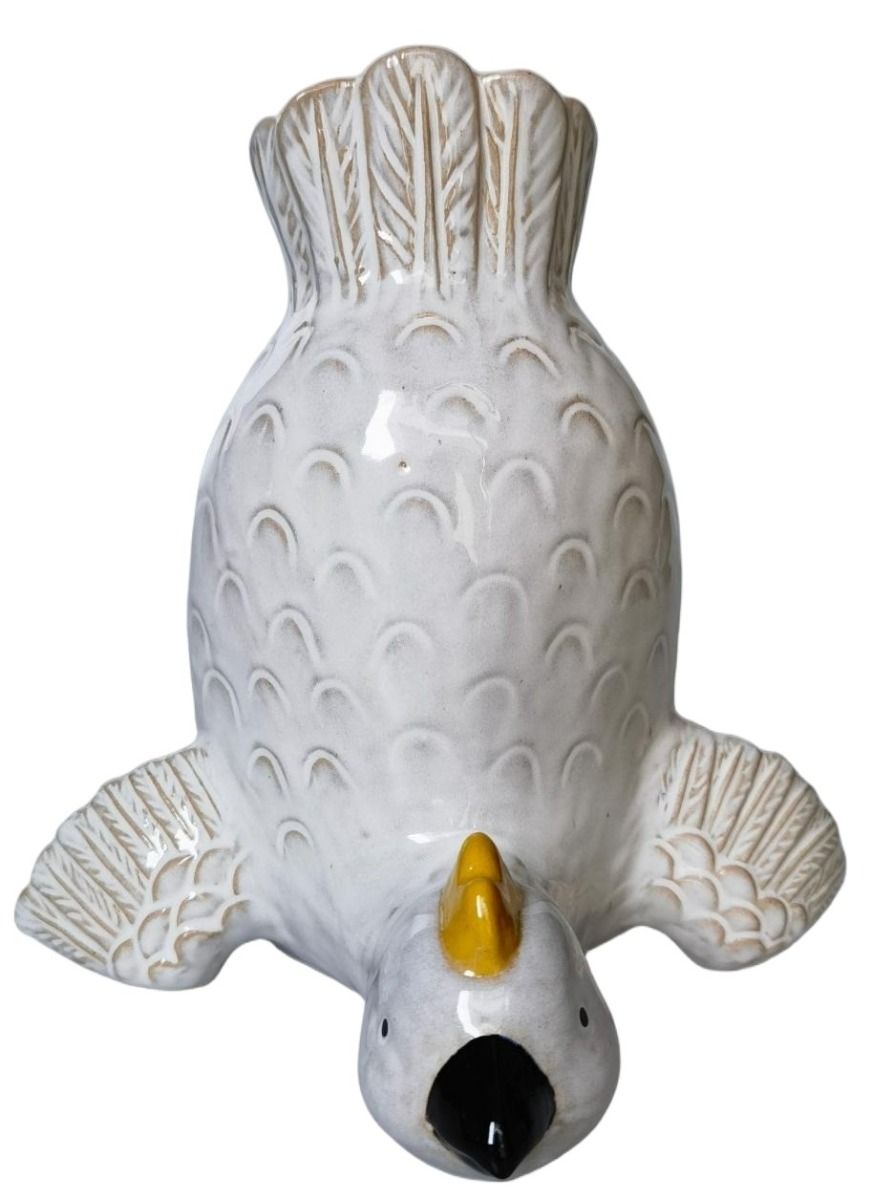 COCKATOO HANDSTAND POT WHITE
