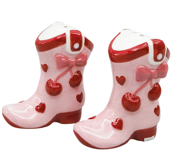 CHERRY BOOT SALT & PEPPER SET