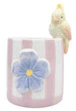 Load image into Gallery viewer, PERDY PINK &amp; BLUE PARROT PLANTER POT
