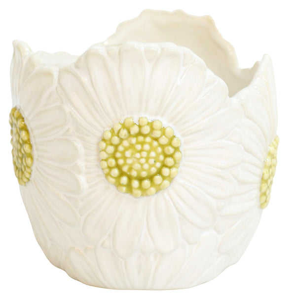 FLOWER PLANTER POT WHITE