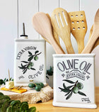 WHITE CLASSIC OLIVE OIL VESSEL