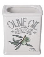 WHITE CLASSIC OLIVE OIL VESSEL
