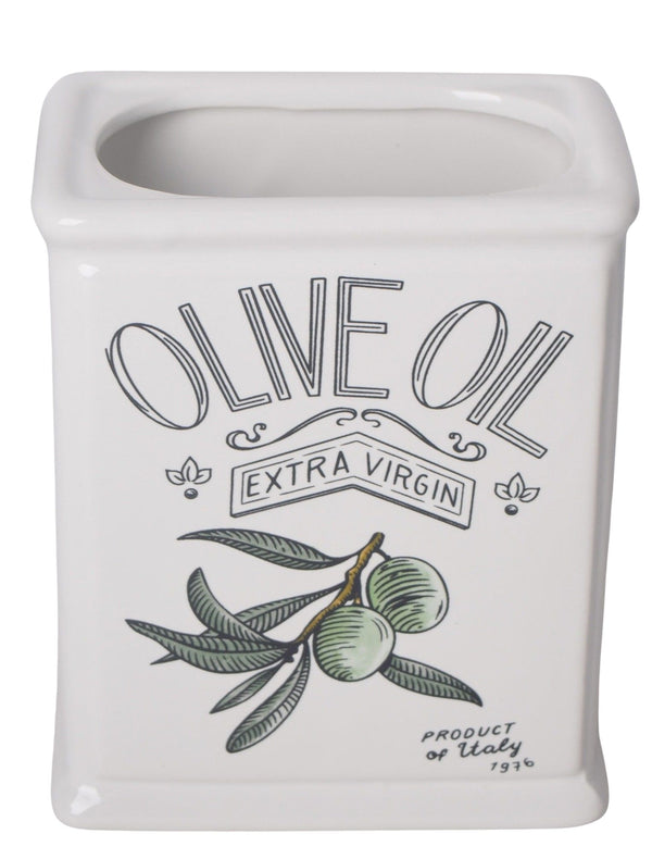 WHITE CLASSIC OLIVE OIL VESSEL