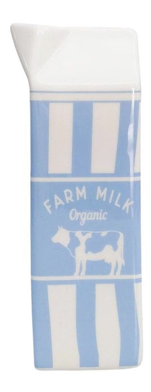 BLUE MILK CARTON-SHAPED POT PLANTER
